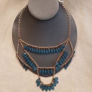 Teal Stone Bib Necklace {NWT}